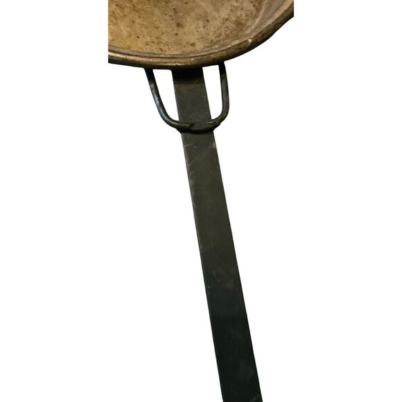 Antique Large Hand Forged French Copper Pots With Brass Handles 23"L 25"L - Picture 12 of 16